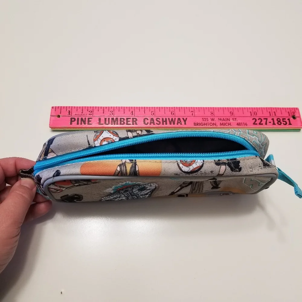 Pottery Barn Kids Star Wars Rey Pencil Case With Embroidered Blue R